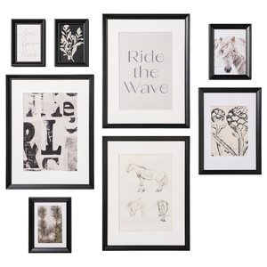 KNOPPÄNG Frame with poster, set of 8, ride the wave