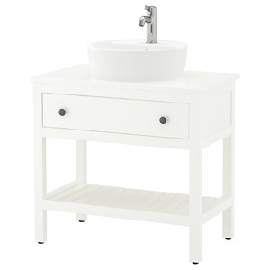 HEMNES / TÖRNVIKEN Open wsh-stnd w drw/wash-basin/tap, white, 82x48x90 cm