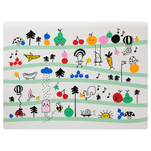 GRÖNFINK Place mat, multicolour, 30x40 cm