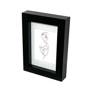 GoodHome Set of 8 Picture Frames Islande, black