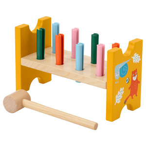 UPPSTÅ Toy hammering block, multicolour