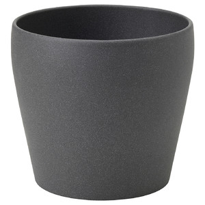 PERSILLADE Plant pot, dark grey, 15 cm