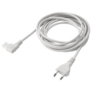 SYMFONISK Power supply cord, textile, white, 3.5 m