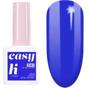 Hi UV Gel Polish 3in1 609 Easy Crazy Blue Splash Lunapark