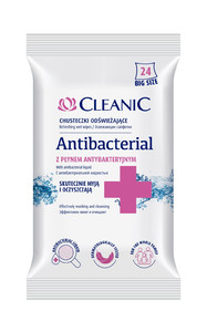 Cleanic Refreshing Wet Wipes Antibacterial 24pcs