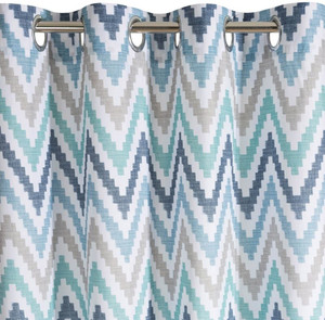 Curtain Nastia 140 x 250 cm, white/blue