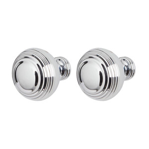 GoodHome Cabinet Knob Handle Garni, silver, 2 pack