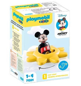 Playmobil 1.2.3 & Disney: Mickey's Spinning Sun with Rattle Feature 12m+