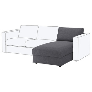 VIMLE Chaise longue section, Gunnared medium grey