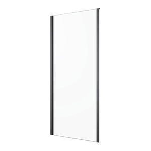 GoodHome Shower Panel Wall Beloya 80 cm, black/transparent