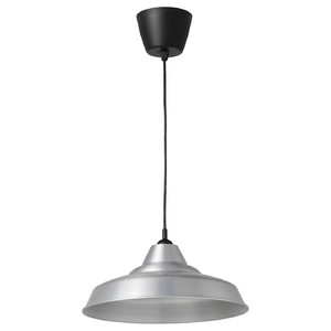 TRETTIOEN Pendant lamp, aluminium-colour, 38 cm