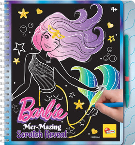 Lisciani Sketch Book Mer - Mazing Scratch Reveal Barbie 3+