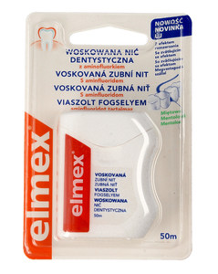 Elmex Waxed Dental Floss, mint, 50m