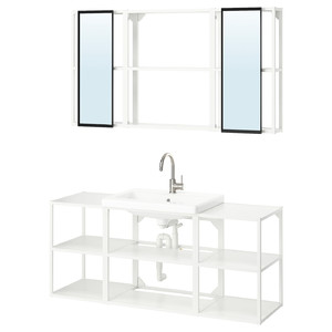 ENHET Bathroom, white, 140x43x65 cm