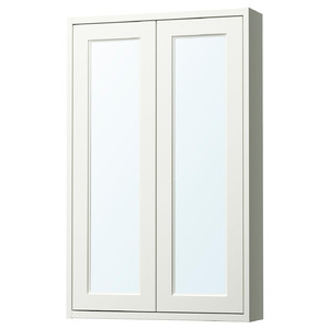 TÄNNFORSEN Mirror cabinet with doors, white, 60x15x95 cm