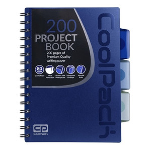 Spiral Notebook Project Book A5 100 Squared PP, dark blue