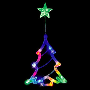 Christmas LED Decoration for Window Christmas Tree, multicolour, battery-operated