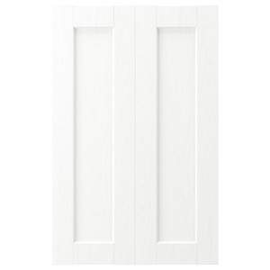 ENKÖPING 2-p door f corner base cabinet set, white wood effect, 25x80 cm