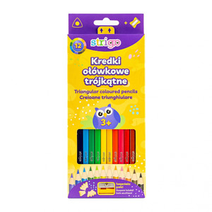 Strigo Triangular Coloured Pencils 12 Colours