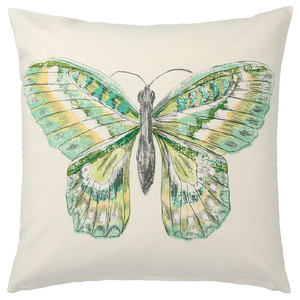 ROTFJÄRIL Cushion cover, natural, multicolour, 50x50 cm