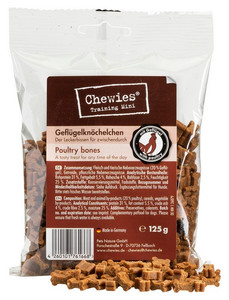 Chewies Dog Snack Poultry Bones 125g