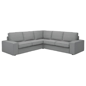 KIVIK Corner sofa, 4-seat, Tibbleby beige/grey