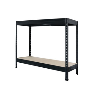 GoodHome Metal Shelving Unit Rand 90 x 97 x 60 cm 2 Shelves 250 kg