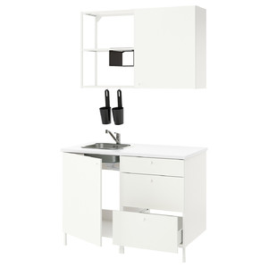 ENHET Kitchen, white, 123x63.5x222 cm