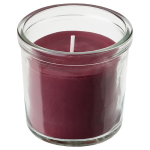 STÖRTSKÖN Scented candle in glass, Berries/red, 20 hr