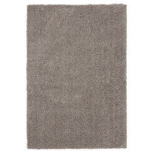 VINDEBÄK Rug, high pile, light beige, 160x230 cm