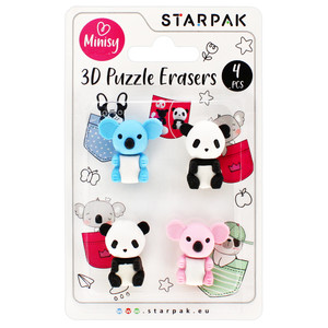3D Puzzle Erasers Minis
