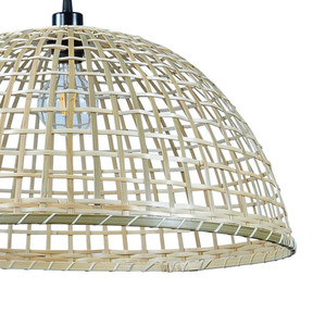 GoodHome Pendant Lamp Songor 1 x 60W E27 58cm, bamboo