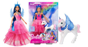 Barbie Unicorn Toy, 65Th Anniversary Doll HRR16 3+