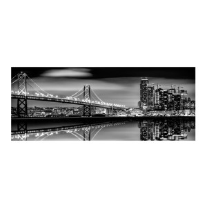Picture Canvas Bridge 60 x 150 cm, silver
