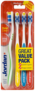 Jordan Total Clean Toothbrush Medium 4pcs
