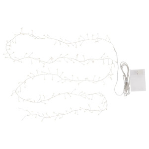 STRÅLA LED lighting chain with 160 lights, battery-operated mini