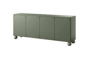 Cabinet Sonatia II 200 cm, with 2 internal drawers, olive
