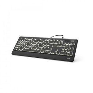 Hama Illuminated Wired Keyboard KC-550, black