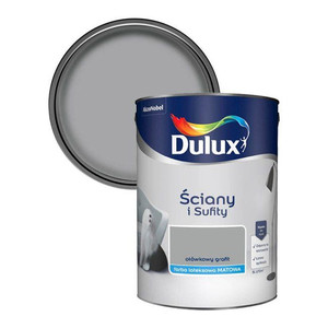 Dulux Walls & Ceilings Matt Latex Paint 5l pencil graphite