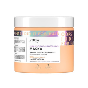 Vis Plantis So!Flow Emollient-Protein Mask for Medium Porosity Hair with Tendency to Frizz 98% Natural Vegan 400ml