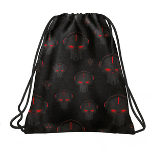 Drawstring Bag School Shoes/Clothes Bag Robots Red