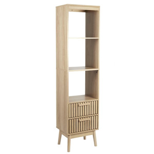 Shelving Unit Klaus, narrow, 2 drawers, natural