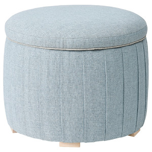 ÅTERLÖGA Pouffe, with storage/Kilanda light blue