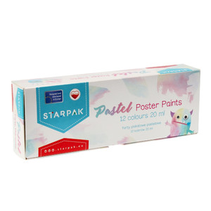 Starpak Poster Paints 12 Pastel Colours x 20ml