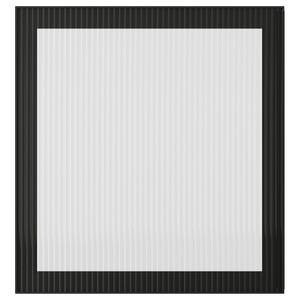 FÄLLSVIK Glass door, anthracite/reeded glass, 60x64 cm