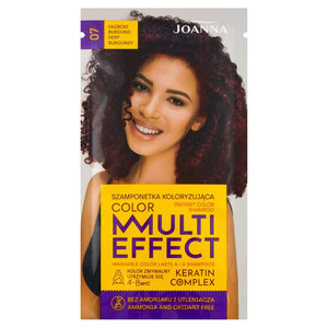 JOANNA Multi Effect Color Keratin Complex Instant Color Shampoo 07 - Deep Burgundy 35g