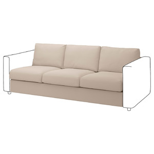 VIMLE 3-seat section, Hallarp beige