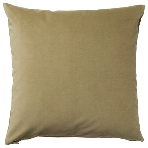 SANELA Cushion cover, light olive-green, 65x65 cm