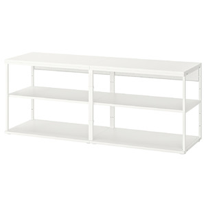 PLATSA Open shelving unit, white, 160x40x63 cm