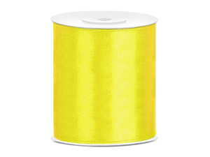 Satin Ribbon 100mm/25m, yellow